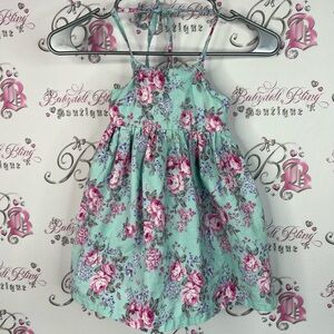 Iya Leigh boutique dress kids Floral Dress with Pink and Purple Accents